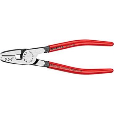Crimping pliers with insert on front and synthetic covered handle type 97 81